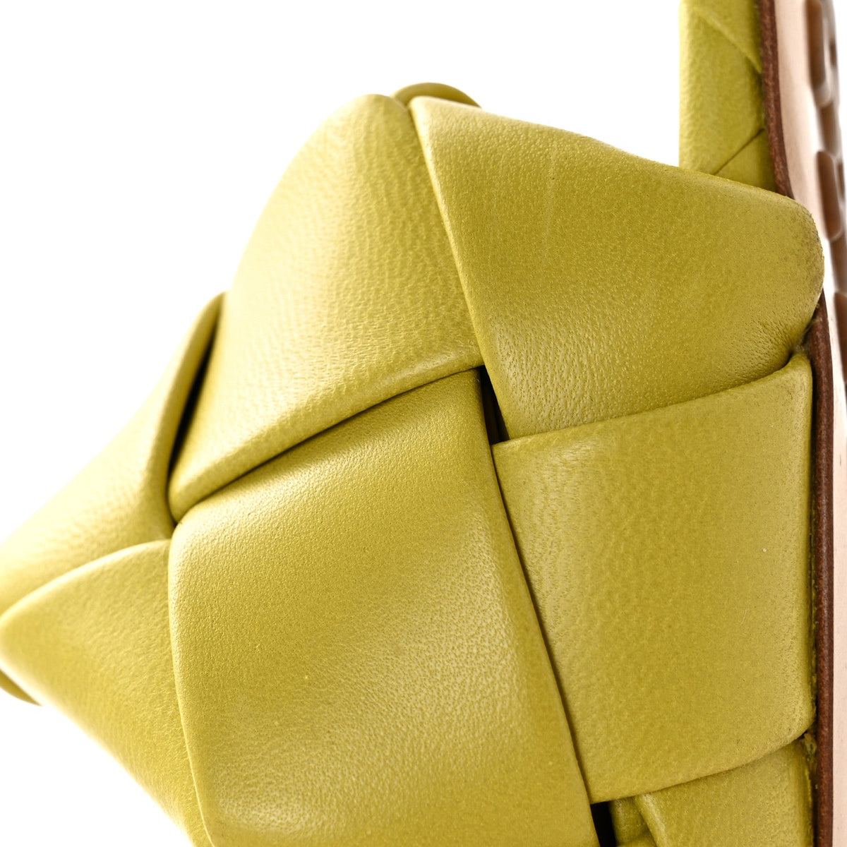 Bottega Veneta Nappa Maxi Intrecciato Women's Lido 90mm Sandals 35 Acid