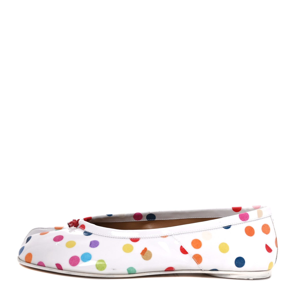 Maison Margielacoated Canvas Confetti Printed Tabi New Ballerina Flats