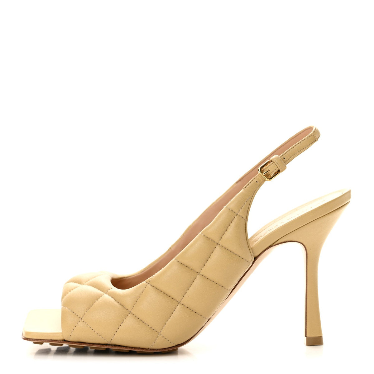 Bottega Venetanappa Matelasse Padded Slingback Sandals Cane Sugar