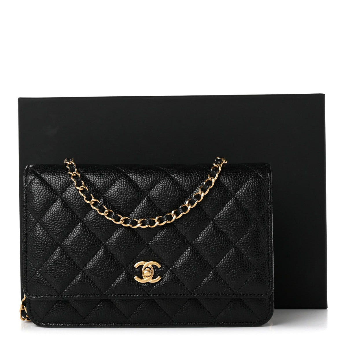 Quilted Caviar Wallet Bag
