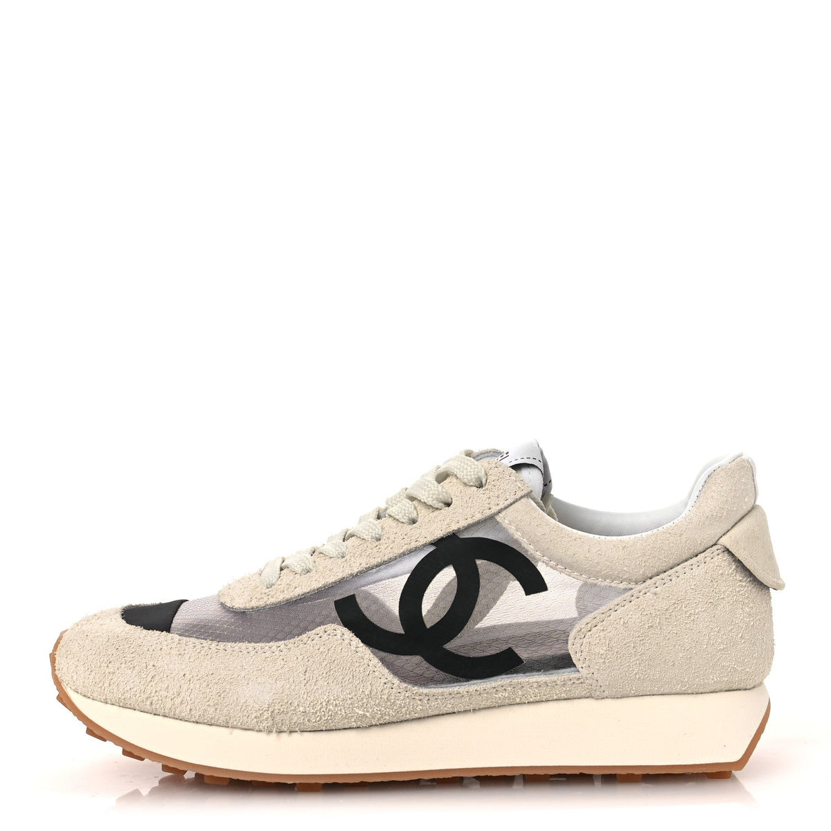 Suede Mesh CC Sneakers White Black