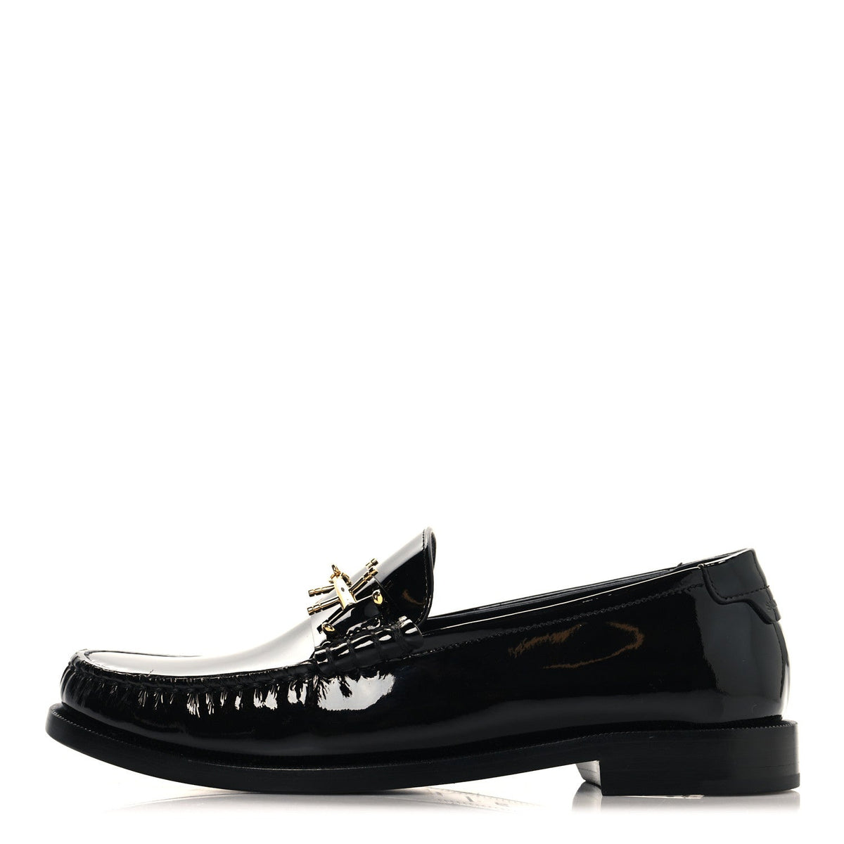 Patent Le Loafer Penny Slippers Black