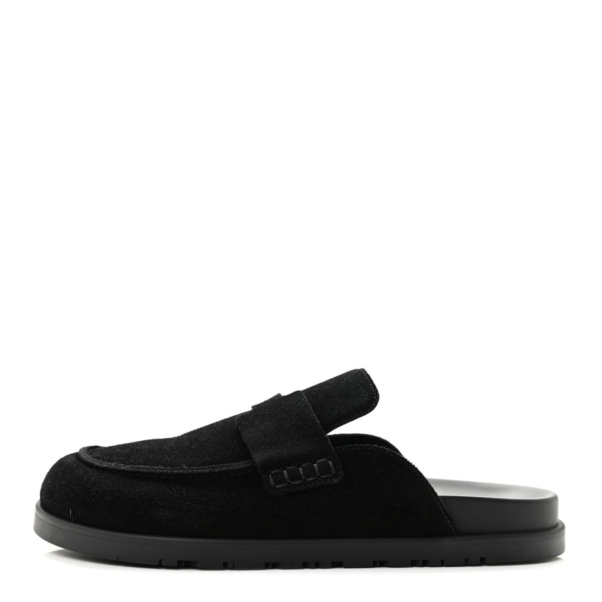 Suede Calfskin Go Mules Black
