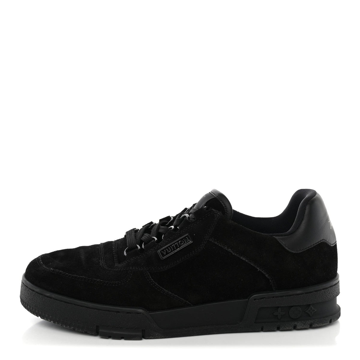 Suede LV Trainer Sneakers 5.5 Black