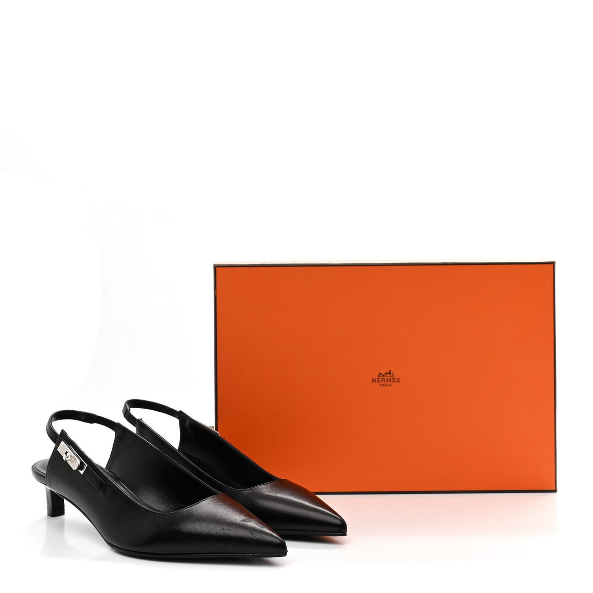 Hermes Nappa Women's Lover 40 Pumps 35.5 Black