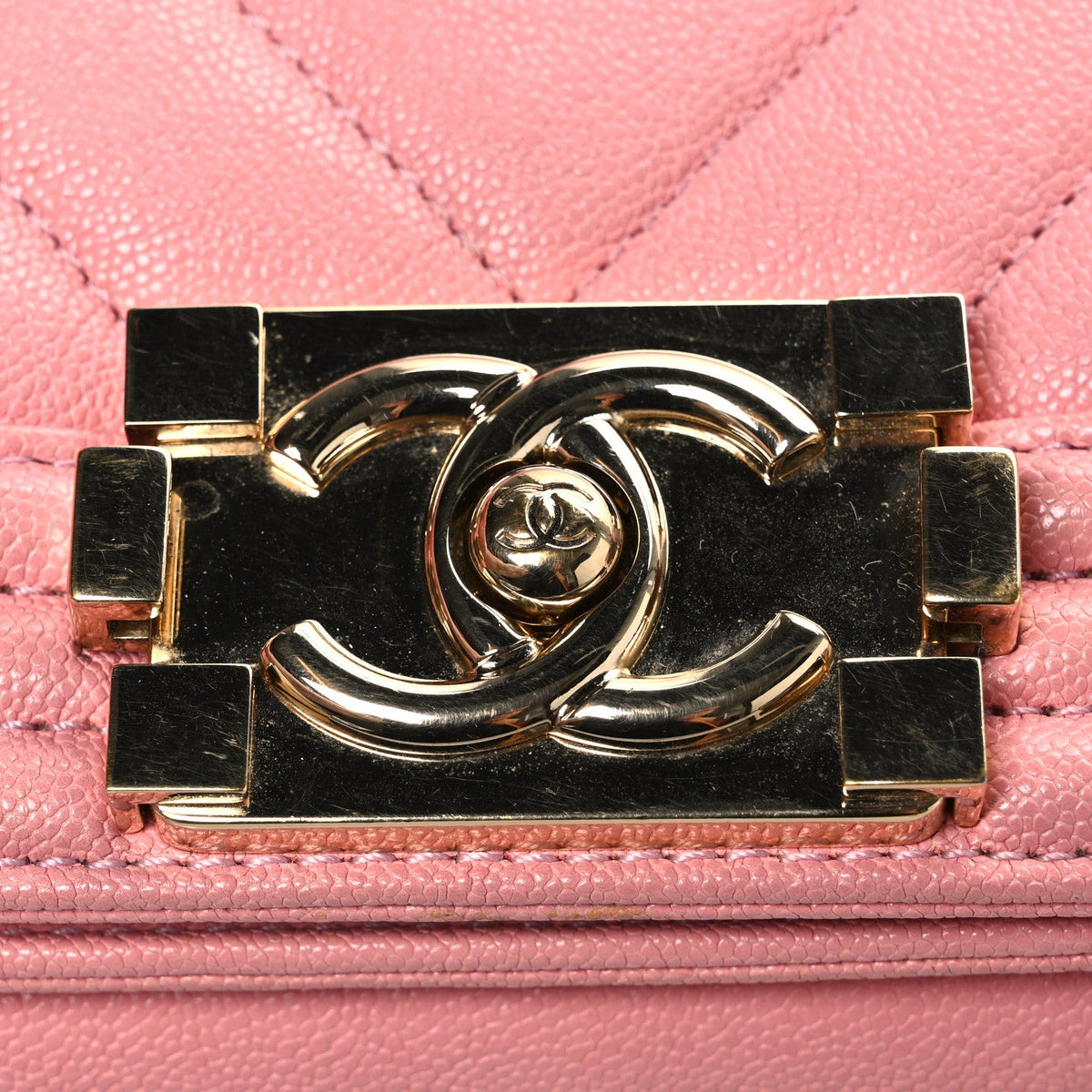 Small Quilted Caviar Flap Shoulder Bag