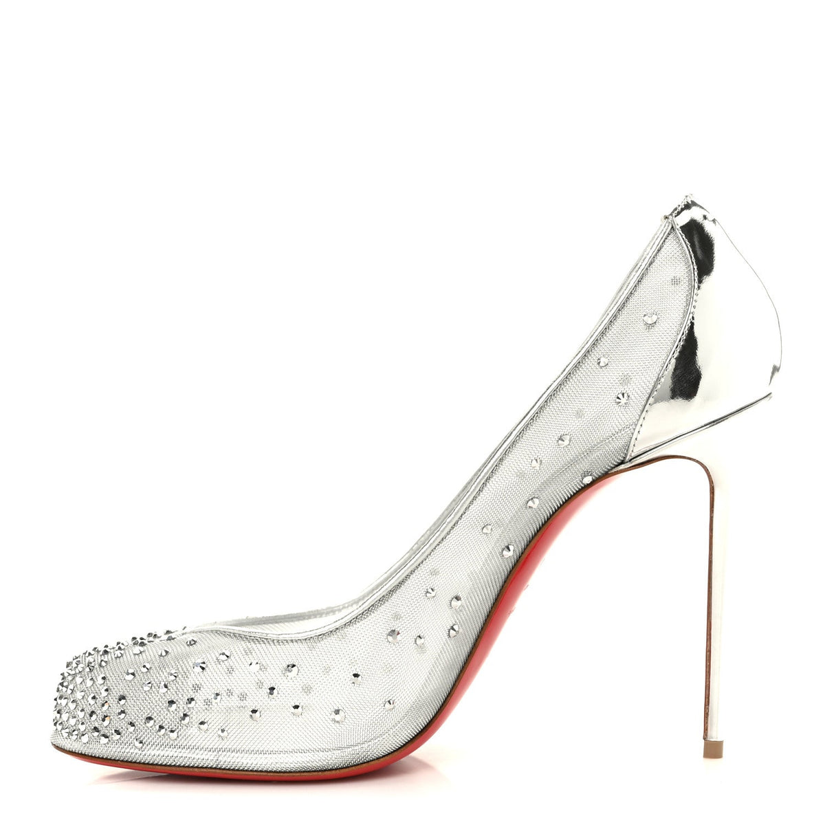 X Maison Margiela Rete Glitter Specchio Bridiela Una Strass Tabi Pumps