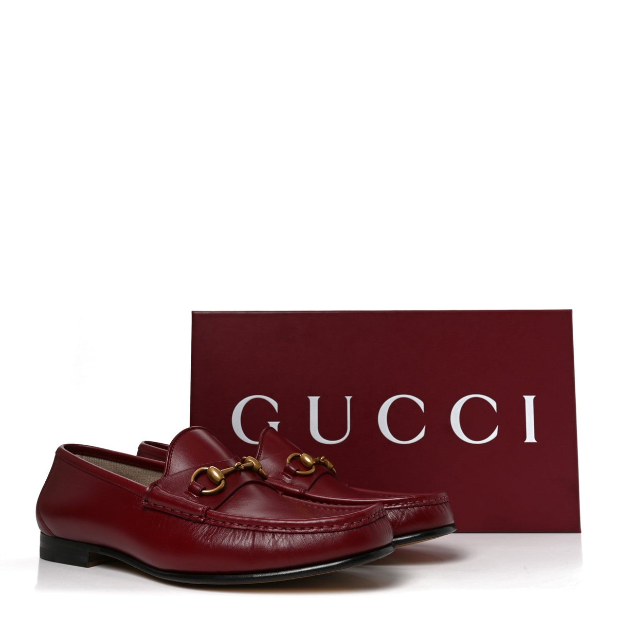 Gucci Betis Glamour Calfskin Men's 1953 Horsebit Loafers 9.5 Rosso Ancora