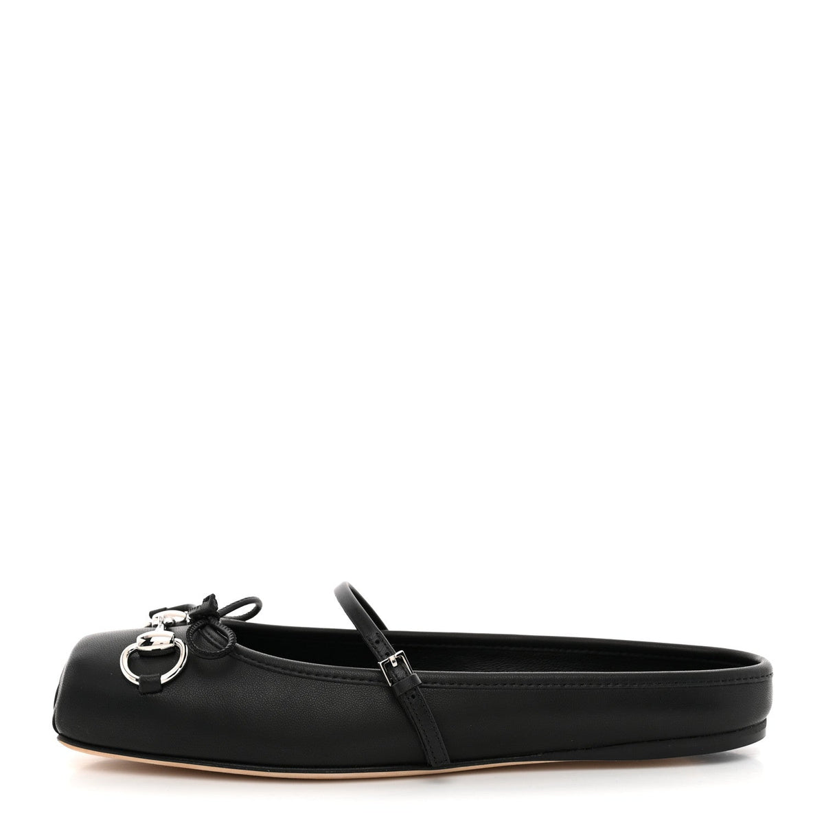 Calfskin Horsebit Ballet Mules Black