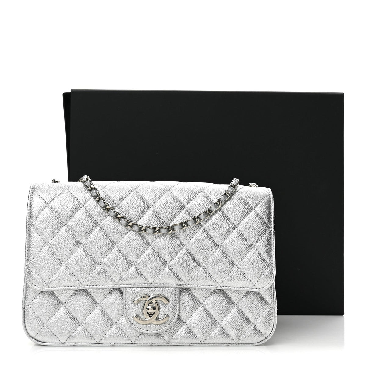 Medium Quilted Caviar Flap Shoulder Bag