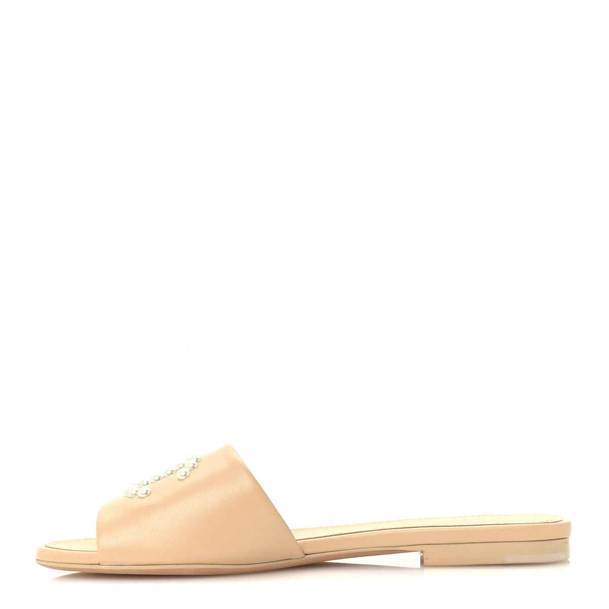 Lambskin Pearl CC Sandals Beige