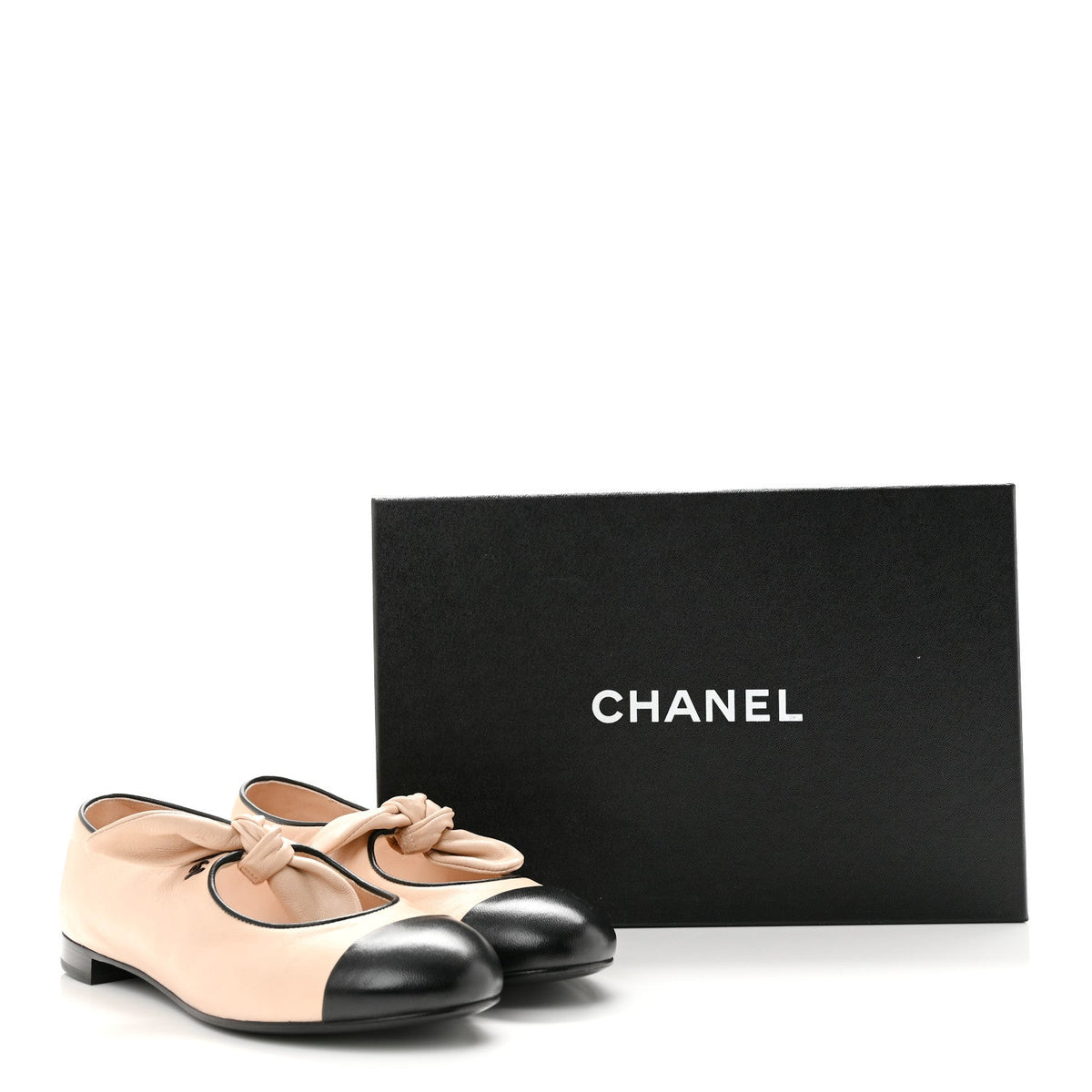 Chanel Lambskin Bow Mary Jane Women's Flats