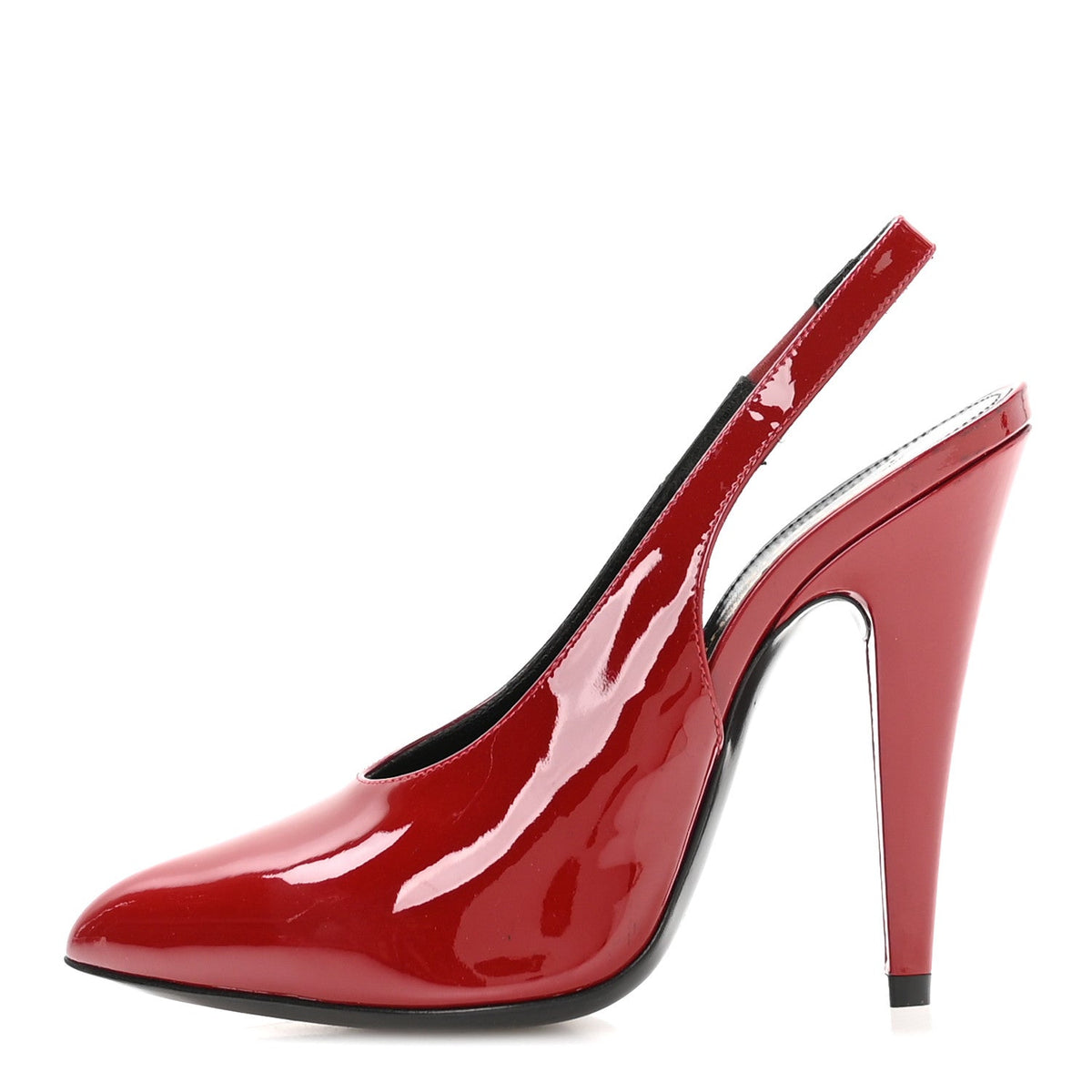Patent Venus Slingback Pumps Hot Red
