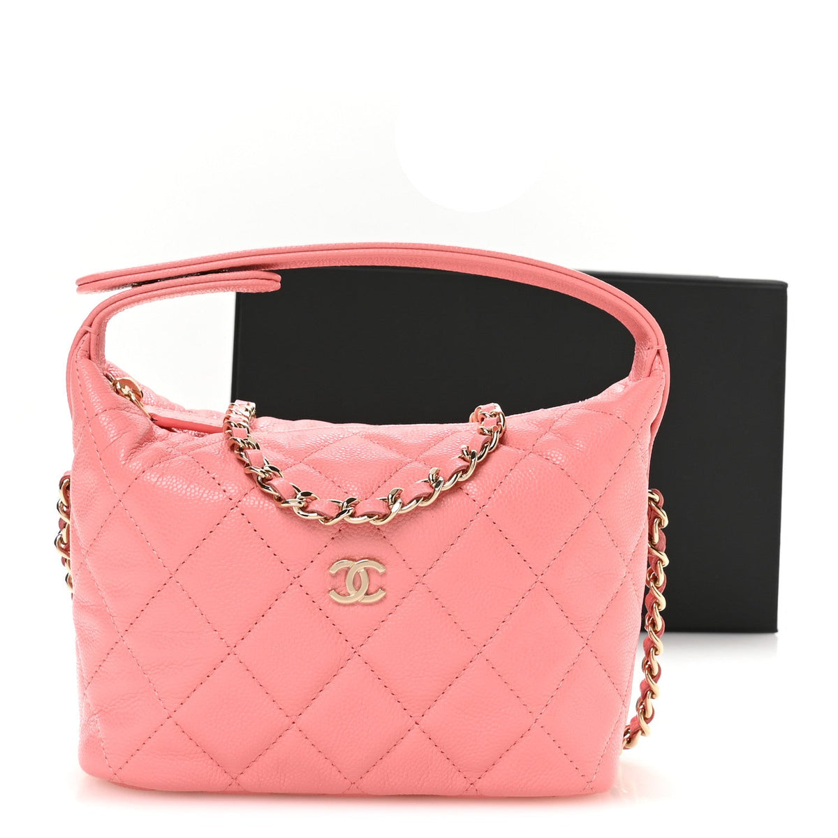 Quilted Caviar Hobo Bag