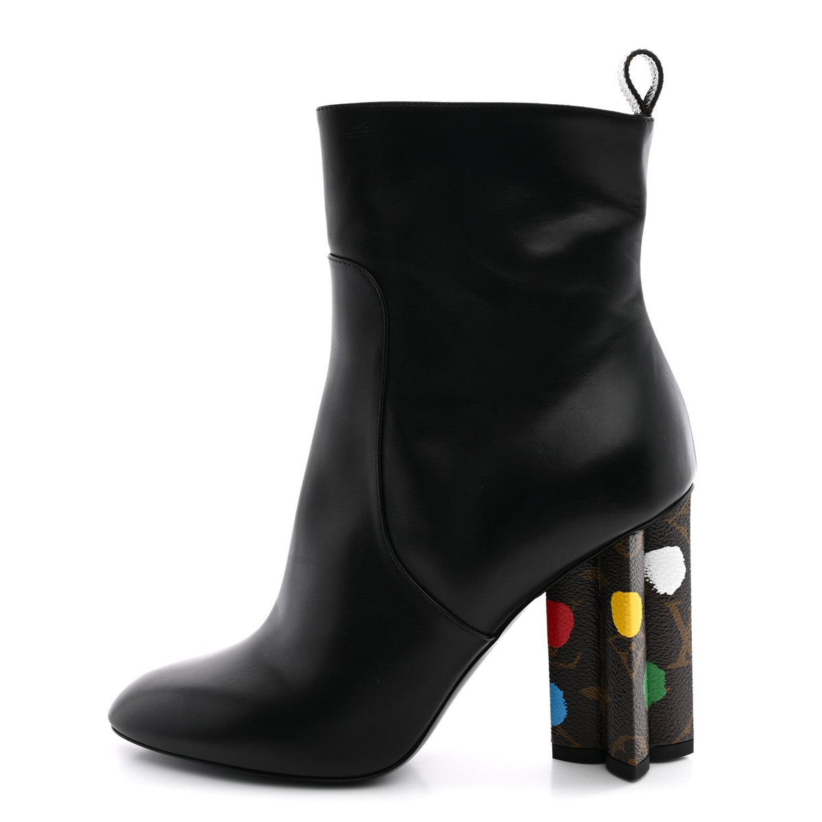 LV X Yk Calfskin Monogram Silhouette Ankle Boots Black