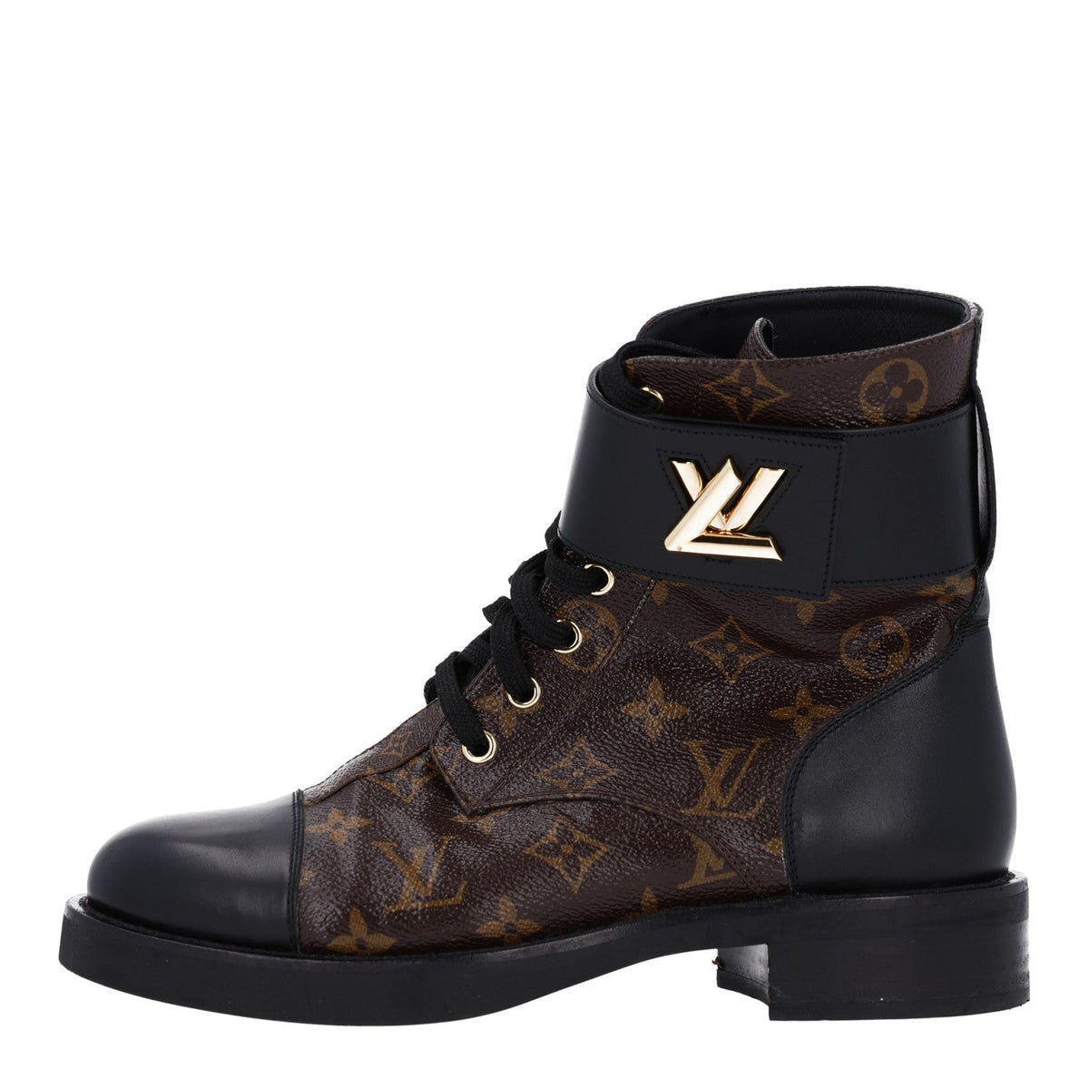 Calfskin Monogram Wonderland Flat Ranger Boots Black