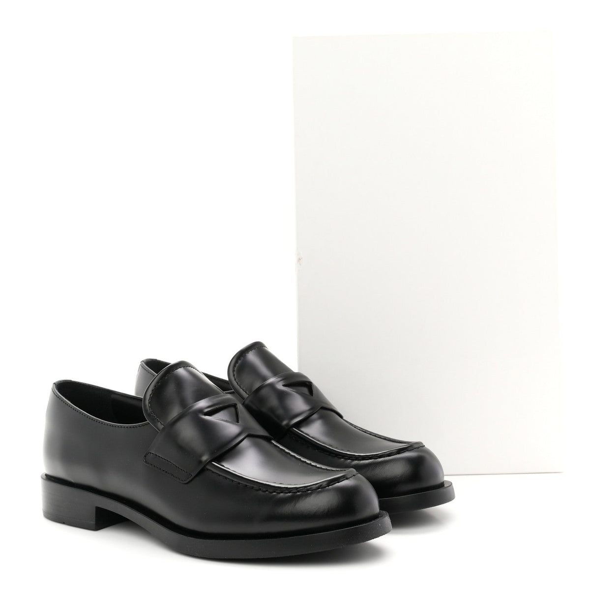 Prada Spazzolato Women's Loafers 40.5 Black