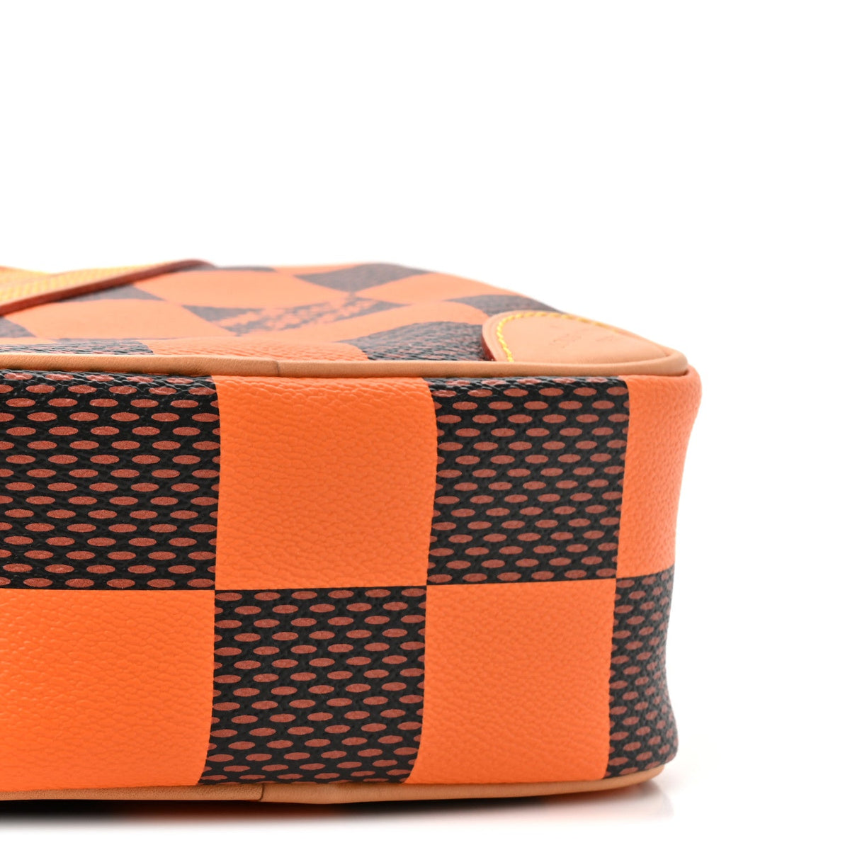 Damier Pop Chess Messenger Orange Handbag