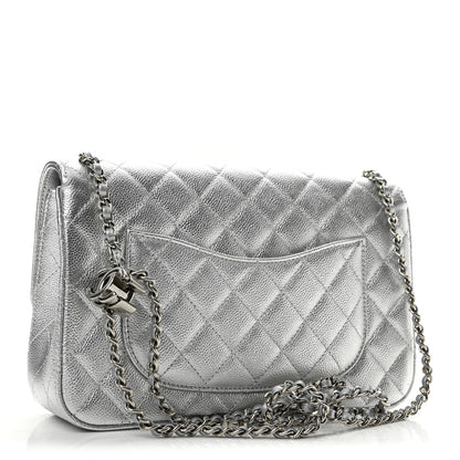 Medium Quilted Caviar Flap Shoulder Bag