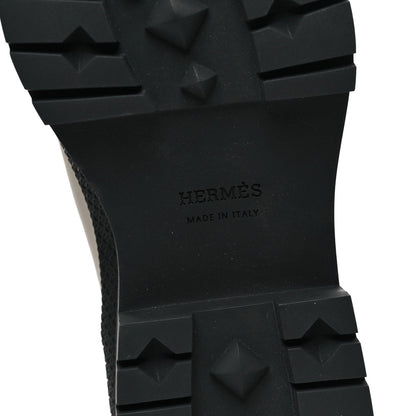 Hermes Goatskin Quilted Women's Fuji Boots 37 Black