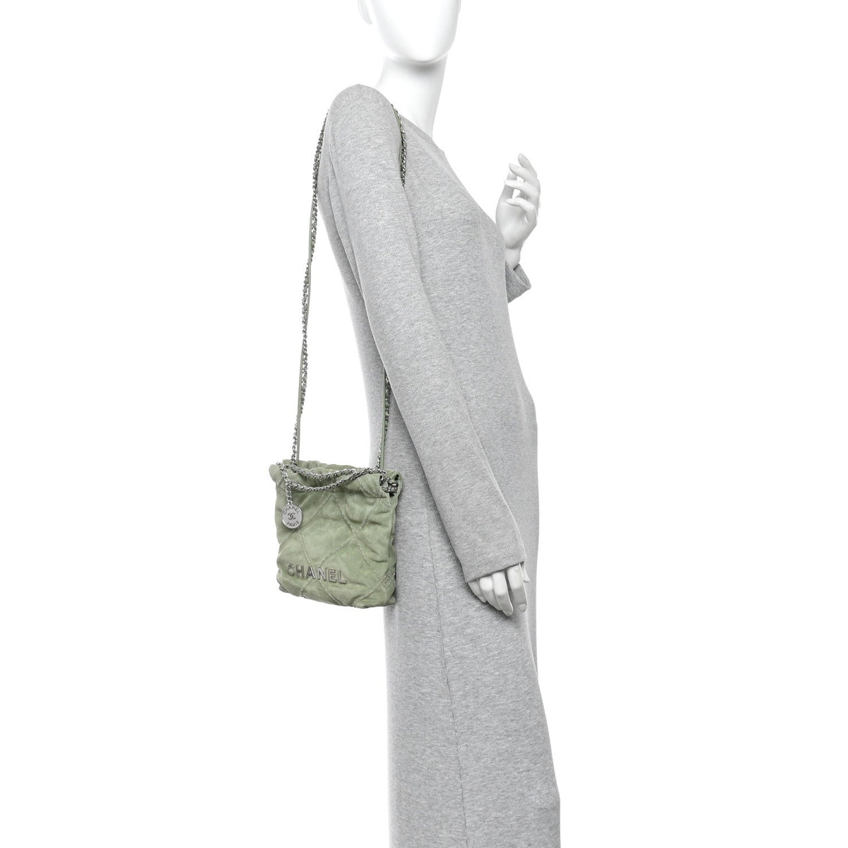 Mini Quilted Suede Handbag
