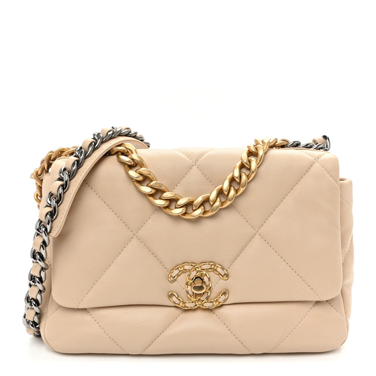 Medium Quilted Lambskin Flap Shoulder Bag