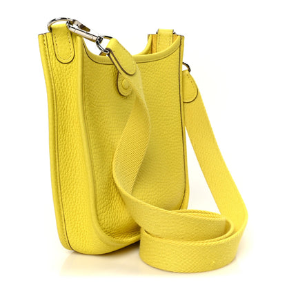 Taurillon Clemence Evelyne Tpm Lime Handbag