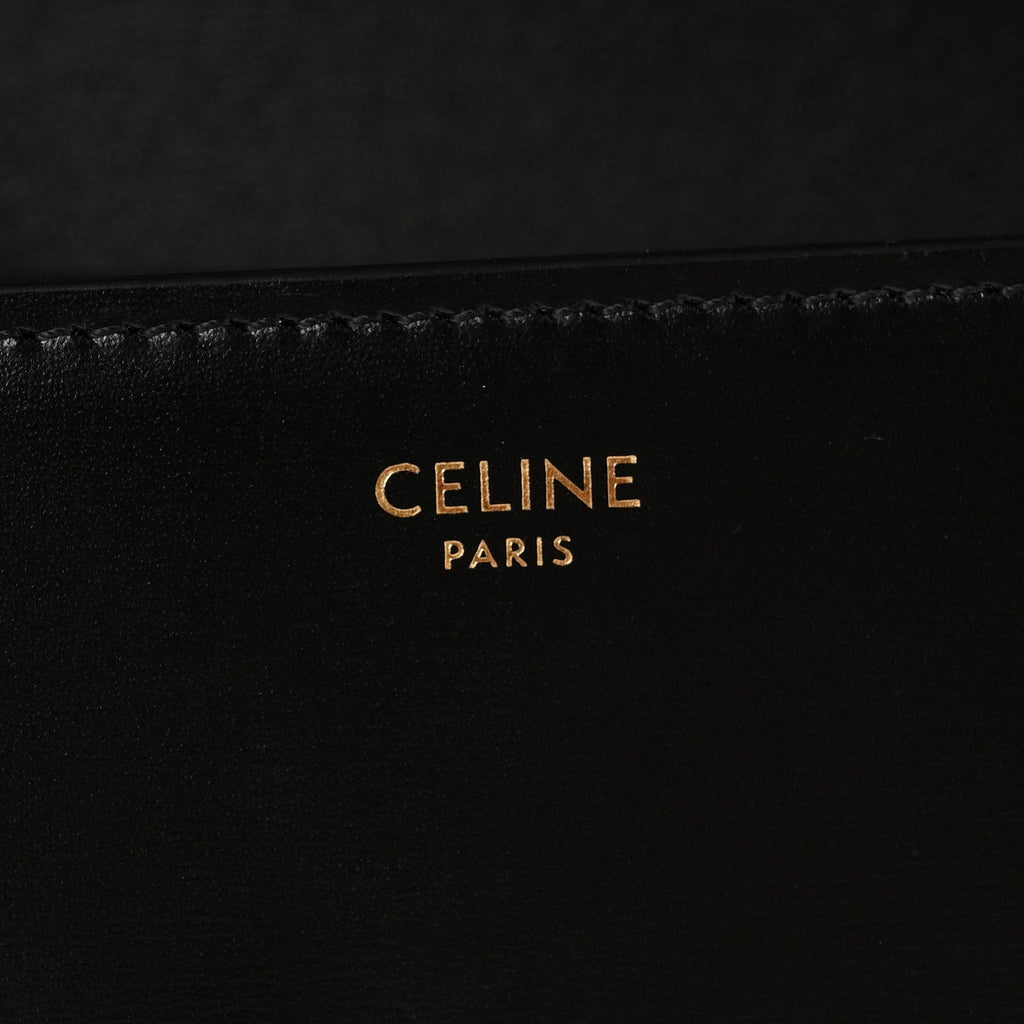 Celine Shiny Calfskin Teen Triomphe Black