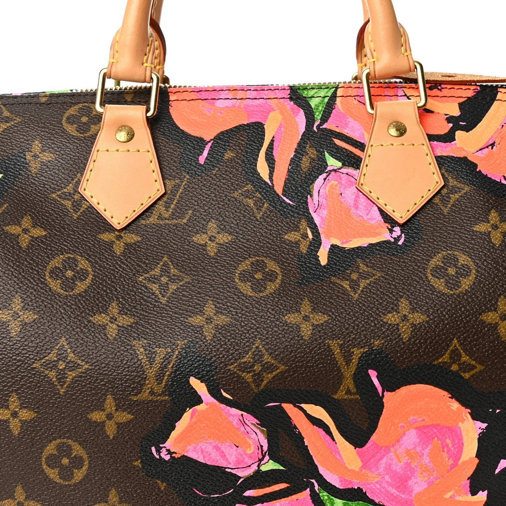Louis Vuitton Monogram Roses Speedy 30 Brown