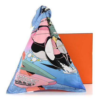 Silk Space Derby Furoshiki Bag Gm Bleu C Handbag