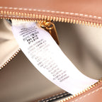 Burberry Canvas Smooth Calfskin Two Tone Small Pocket Bag Natural Malt Brown
