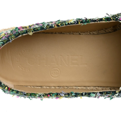 Chanel Tweed Grosgrain CC Women's Shoes