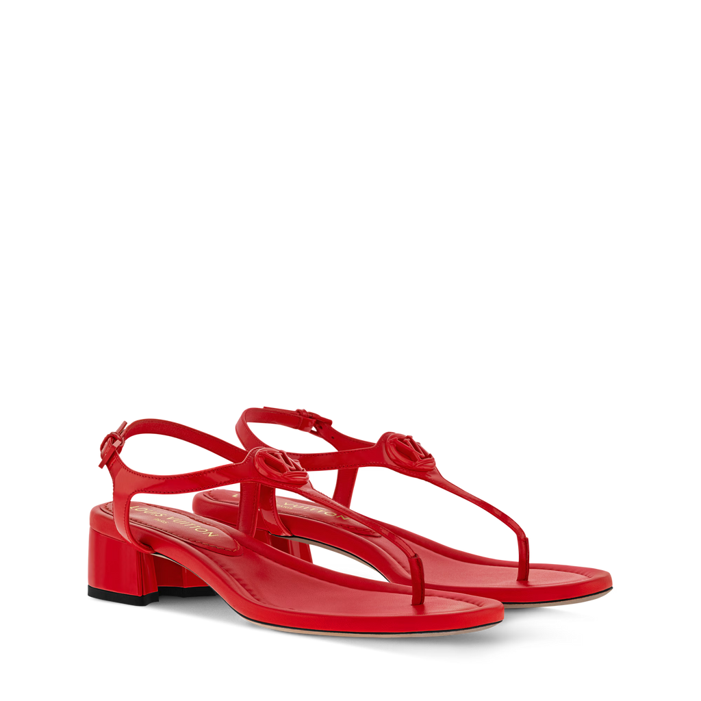 Women's Sunkiss Sandal Red Patent Calf Leather 1AHO94