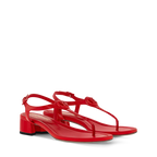 Women's Sunkiss Sandal Red Patent Calf Leather 1AHO94