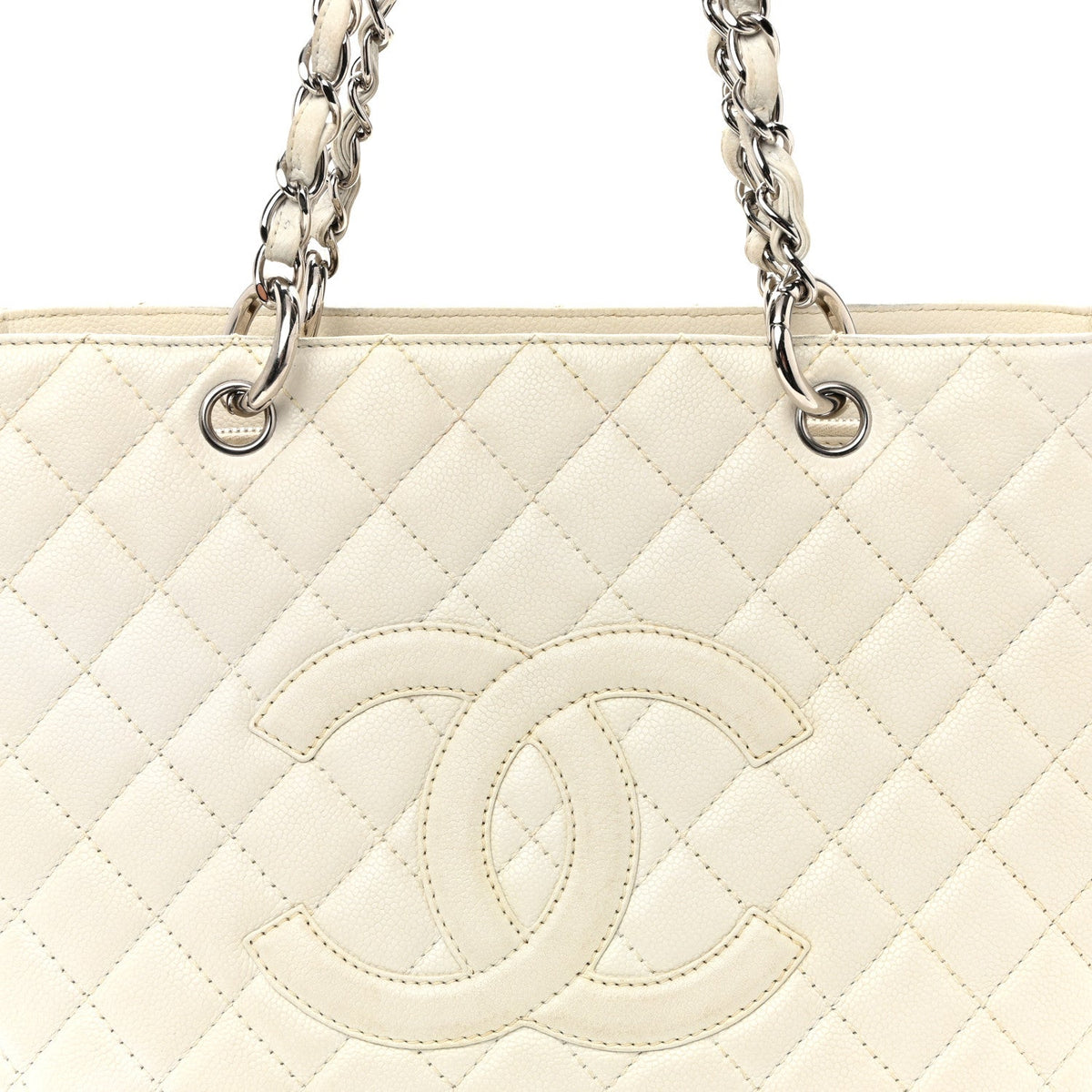 Quilted Caviar Tote Bag