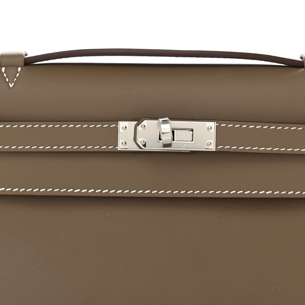 Hermès Swift Kelly Pochette Clutch Etoupe