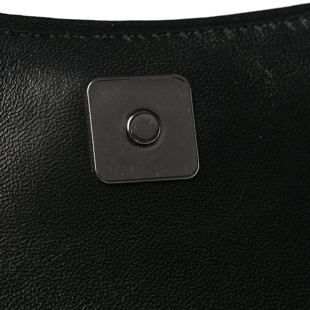 Gucci Nappa Matelasse Small Maxi Horsebit Shoulder Bag Black