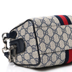 Gucci GG Supreme Calfskin Mini Ophidia Top Handle Bag Beige Blue