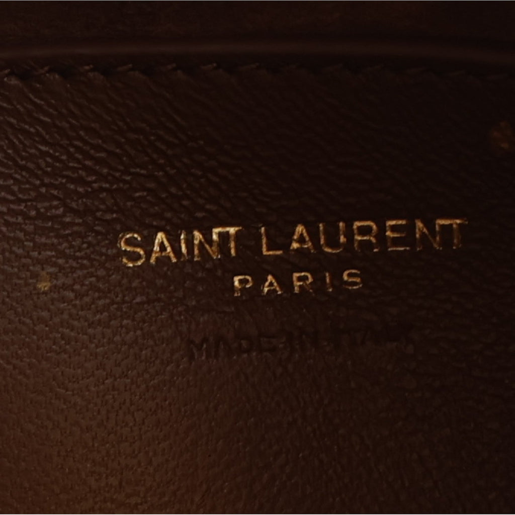 Saint Laurent Shearling Le 5 A 7 Mini Hobo Natural Beige