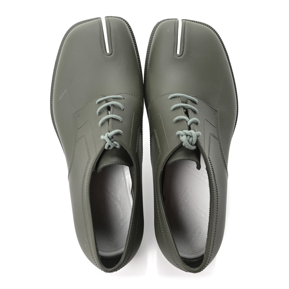 Maison Margiela PVC Tabi Lace-Ups Derby 41 Green