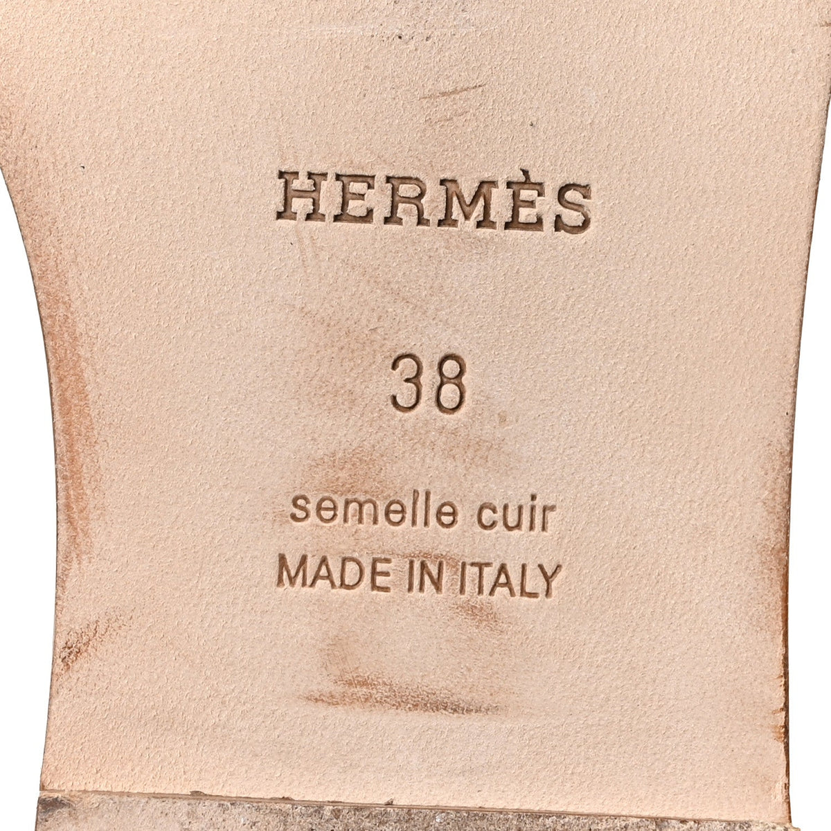 Hermès Suede Goatskin Oran Women's Sandals Rose Porcelaine