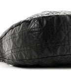 Christian Dior Lambskin Cannage Large Dior Soft Hobo Black
