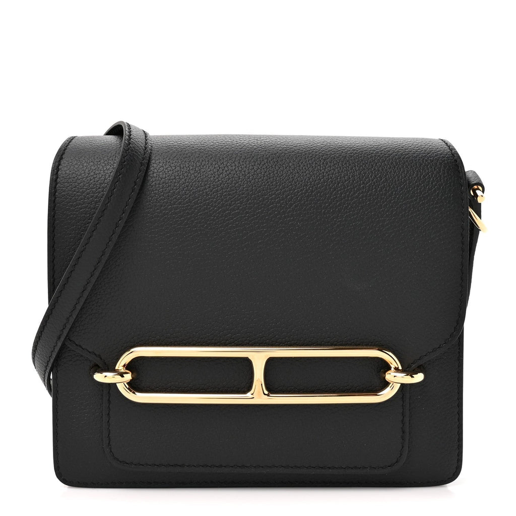 Hermes Evergrain Mini Sac Roulis Black