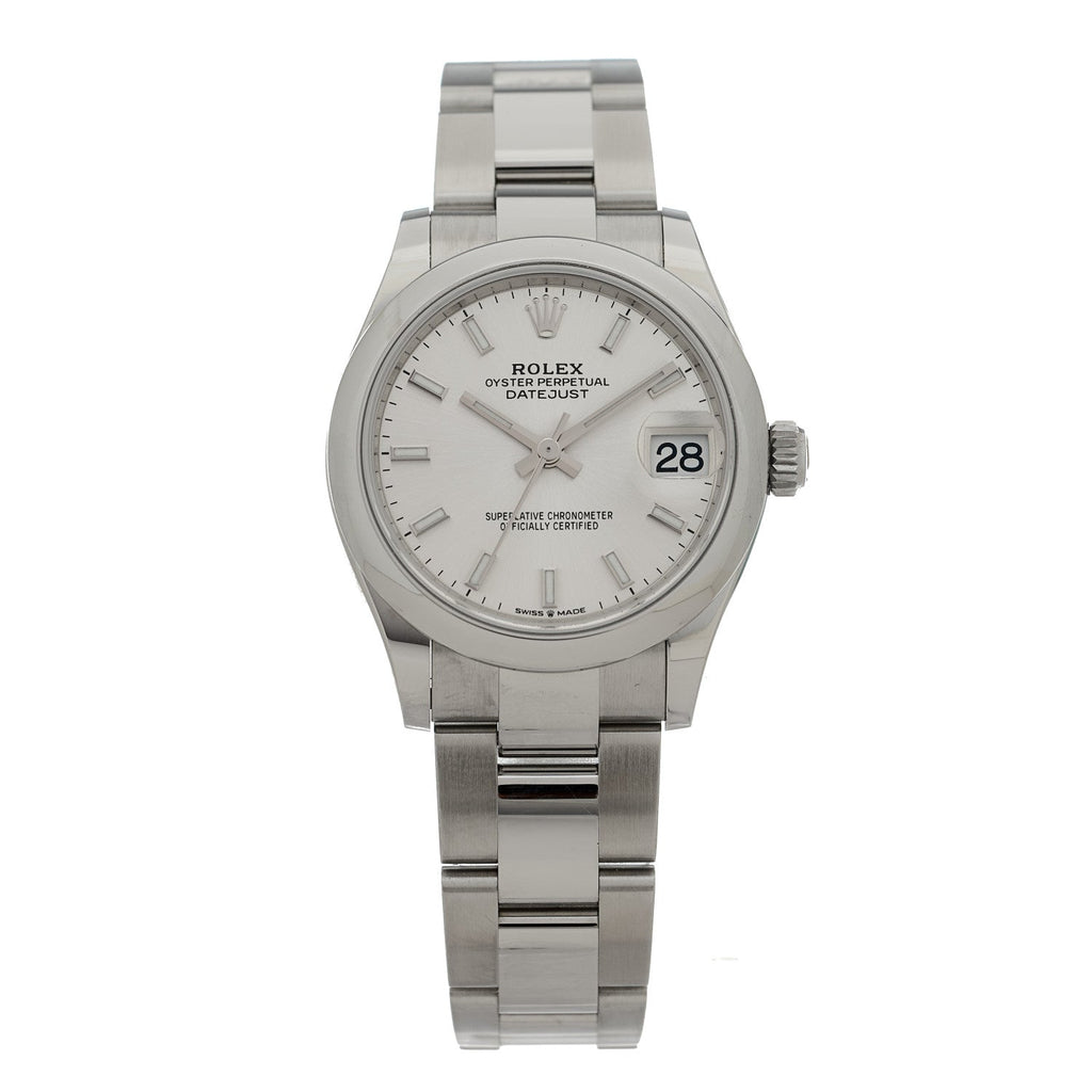Rolex Stainless Steel 31mm Oyster Perpetual Datejust Watch Silver 278240