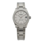 Rolex Stainless Steel 31mm Oyster Perpetual Datejust Watch Silver 278240