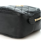 Chanel Calfskin Quilted CC Small Vanity Case Black