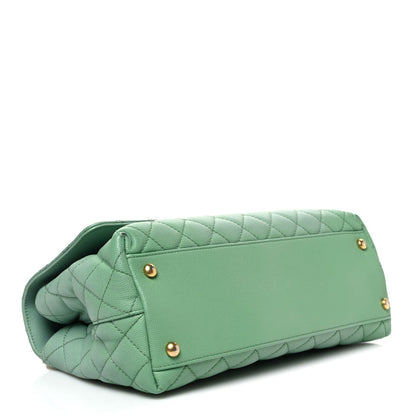 Small Quilted Caviar Flap Shoulder Bag