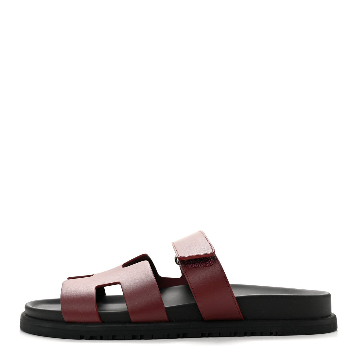 Hermes Calfskin Women's Chypre Sandals 39.5 Rouge H