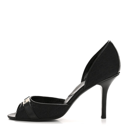Christian Dior Canvas Monogram Women's Sandals 37.5 Black