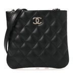 Chanel Lambskin Quilted Mini Crossbody Bag Black